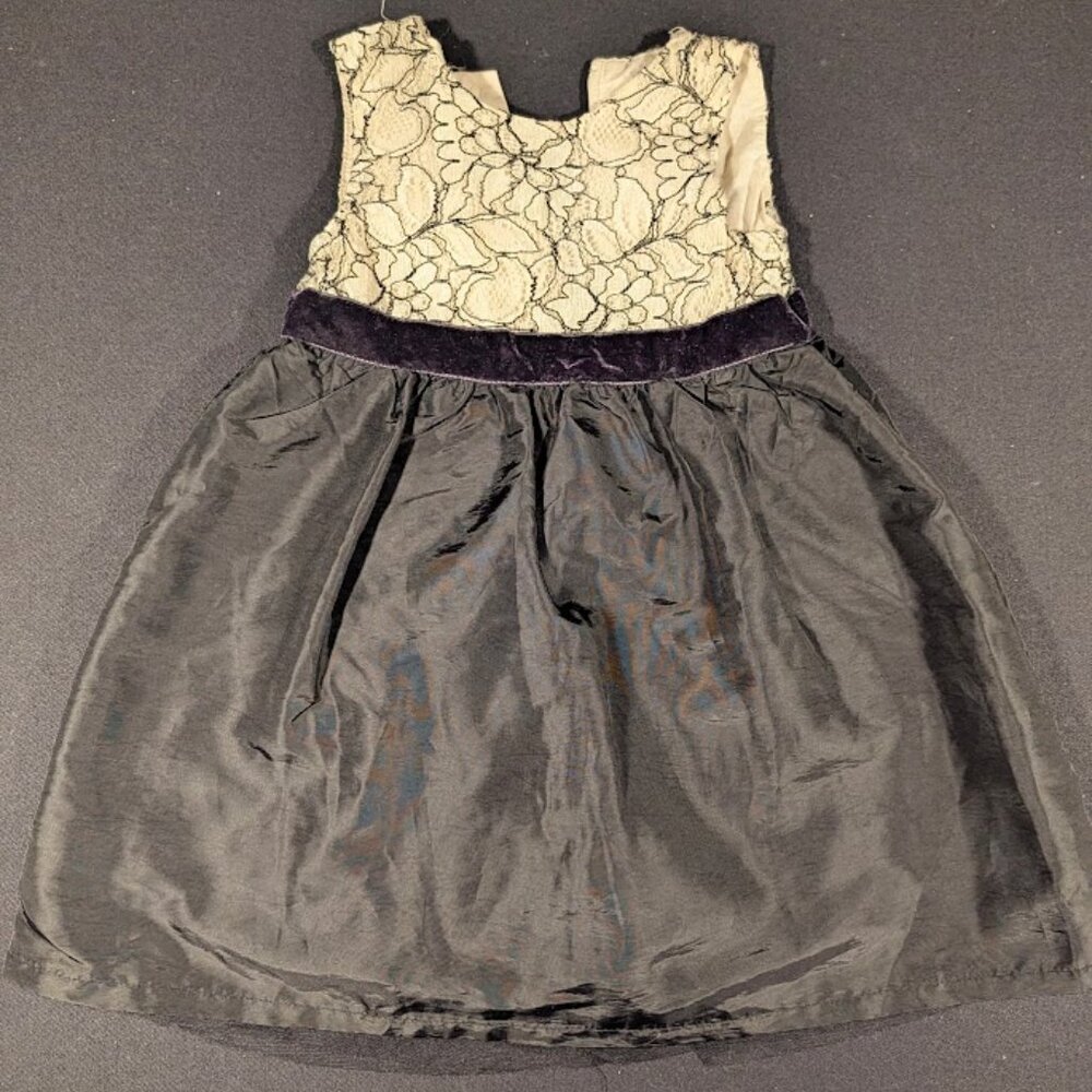 Black & Cream Lace Formal Dress for Baby Girl 18 Months